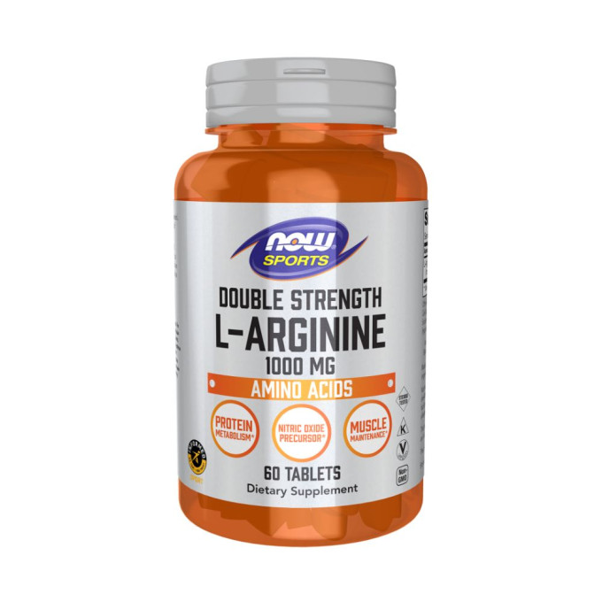 Аминокислота L‑Аргинин NOW FOODS L-ARGININE 1000 мг, 60 таблеток NS32502